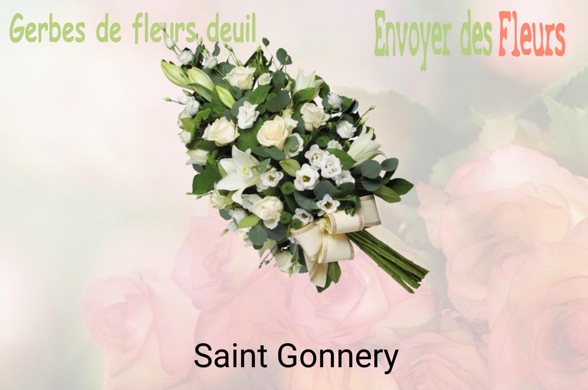 Gerbe de fleurs de deuil livrée à Saint-Gonnery